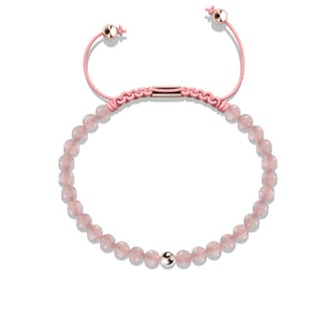 Rose Quartz | Rose Gold Vermeil | Focus Gemstone Macrame Bracelet