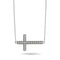 Blessed | White Gold Vermeil | Crystal Cross Charm Necklace