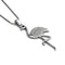 Aruba | White Gold Vermeil | Crystal Flamingo Charm Necklace
