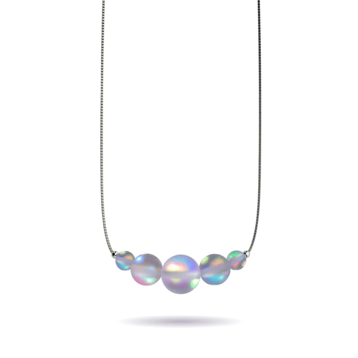 Grey | .925 Sterling Silver | Mermaid Glass Infinity Clasp Necklace | Men's