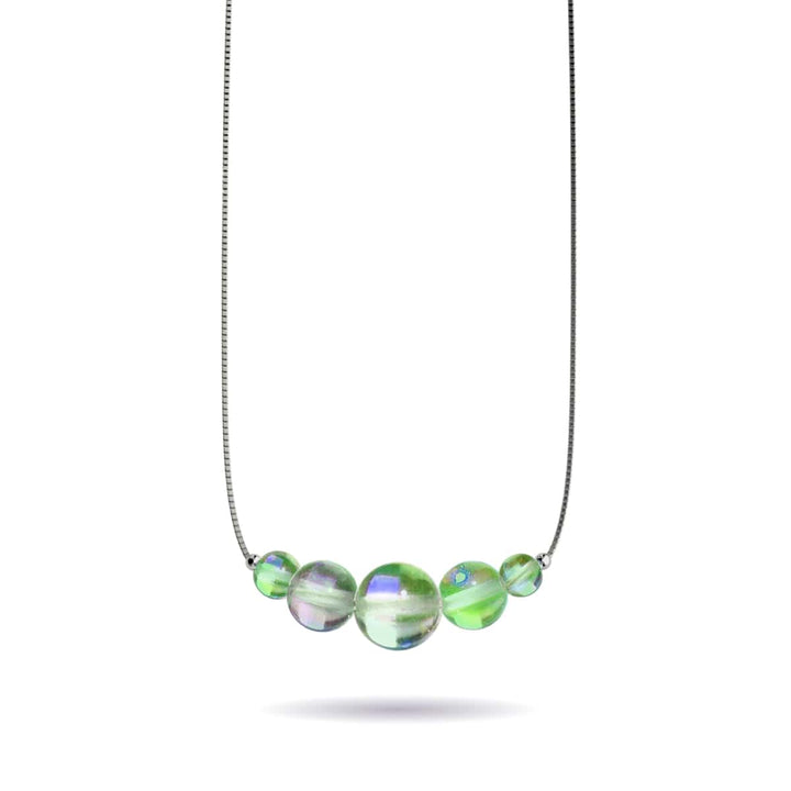 Verdant Moon | .925 Sterling Silver | Galaxy Glass Infinity Clasp Necklace