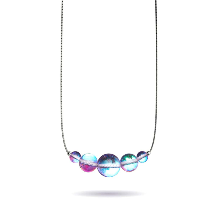 Pink Nebula | .925 Sterling Silver | Galaxy Glass Infinity Clasp Necklace