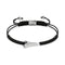 Shark Tooth Black Macrame Bracelet by Lauren Howe | .925 Sterling Silver | Crystal