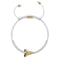 Shark Tooth White Macrame Bracelet by Lauren Howe | .925 Sterling Silver Gold Vermeil | Crystal