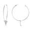 Shark Tooth Hoop Earrings by Lauren Howe | .925 Sterling Silver | Crystal