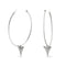 Shark Tooth Hoop Earrings by Lauren Howe | .925 Sterling Silver | Crystal