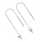 Shark Tooth Chain Drop Threader Earrings by Lauren Howe | .925 Sterling Silver | Crystal