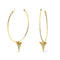 Shark Tooth Hoop Earrings by Lauren Howe | .925 Sterling Gold Vermeil | Crystal