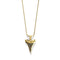 Shark Tooth Infinity Clasp Necklace by Lauren Howe | .925 Sterling Gold Vermeil | Black Crystal