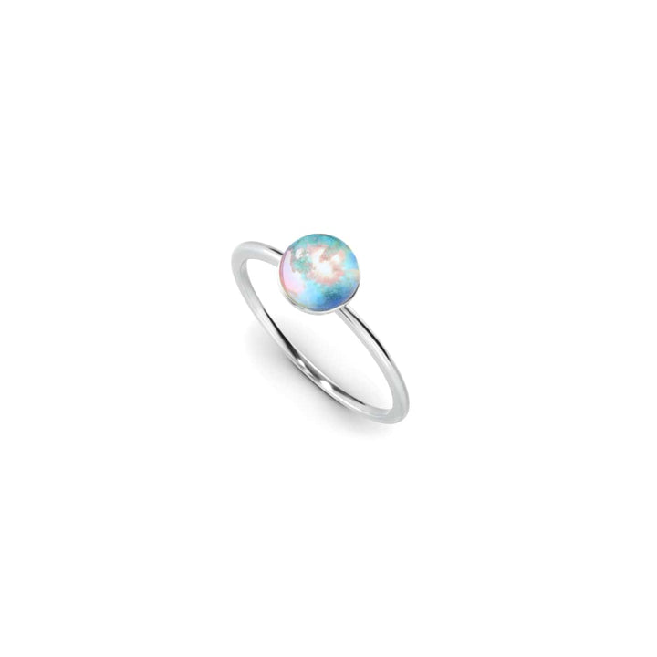 Rainbow Supernova | .925 Sterling Silver | Galaxy Glass Ring