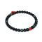 Black Line Agate | .925 Sterling Silver and Red Enamel | Healing Stone| Fashion Santa Charm Bracelet