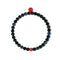 Black Line Agate | .925 Sterling Silver and Red Enamel | Healing Stone| Fashion Santa Charm Bracelet
