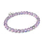 Electric Purple Crystal | White Gold Vermeil | Mermaid Glass Bead Bracelet