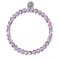 Electric Purple Crystal | White Gold Vermeil | Mermaid Glass Bead Bracelet