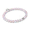 Cotton Candy Crystal | White Gold Vermeil | Mermaid Glass Bead Bracelet