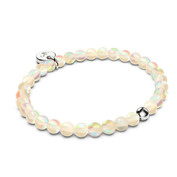 Peach | .925 Sterling Silver | Mermaid Glass Bead Bracelet