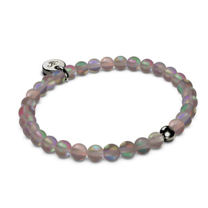 Chocolate | .925 Sterling Silver Gunmetal | Mermaid Glass Bead Bracelet