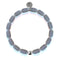 Grey | .925 Sterling Silver | Mermaid Glass Pebble Bracelet | Men's