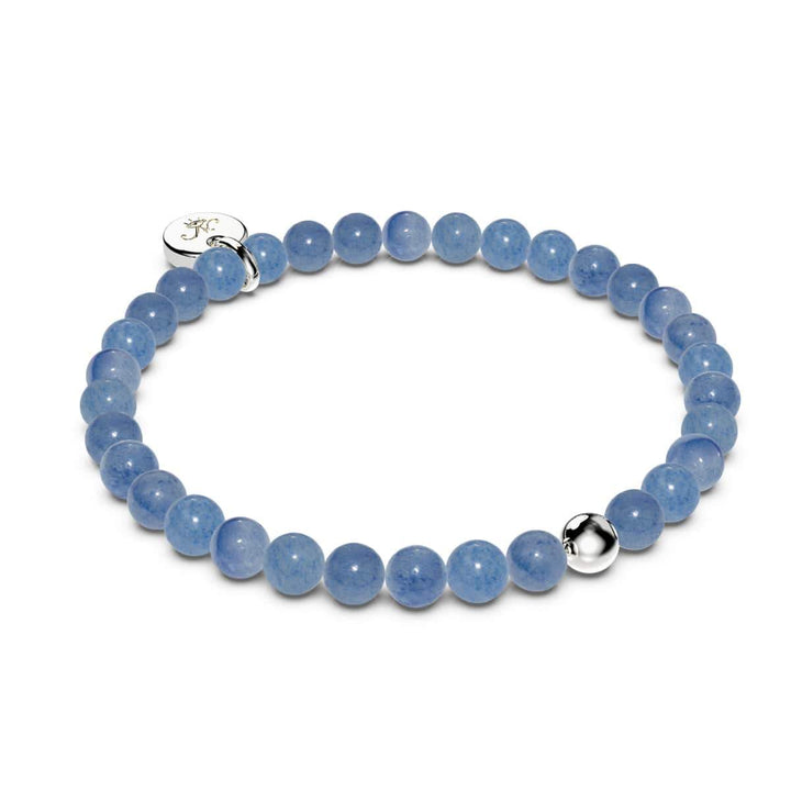 Blue Aventurine | .925 Sterling Silver | Healing Gemstone Bead Bracelet