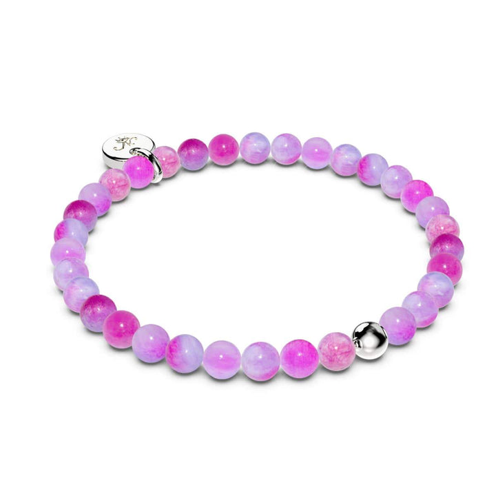 Rainbow Jade | .925 Sterling Silver | Healing Gemstone Bead Bracelet