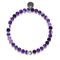 Purple Line Agate | .925 Sterling Silver | Healing Gemstone Bead Bracelet