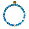 Blue Line Agate | .925 Sterling Gold Vermeil | Healing Gemstone Bead Bracelet