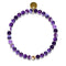 Purple Line Agate | .925 Sterling Gold Vermeil | Healing Gemstone Bead Bracelet