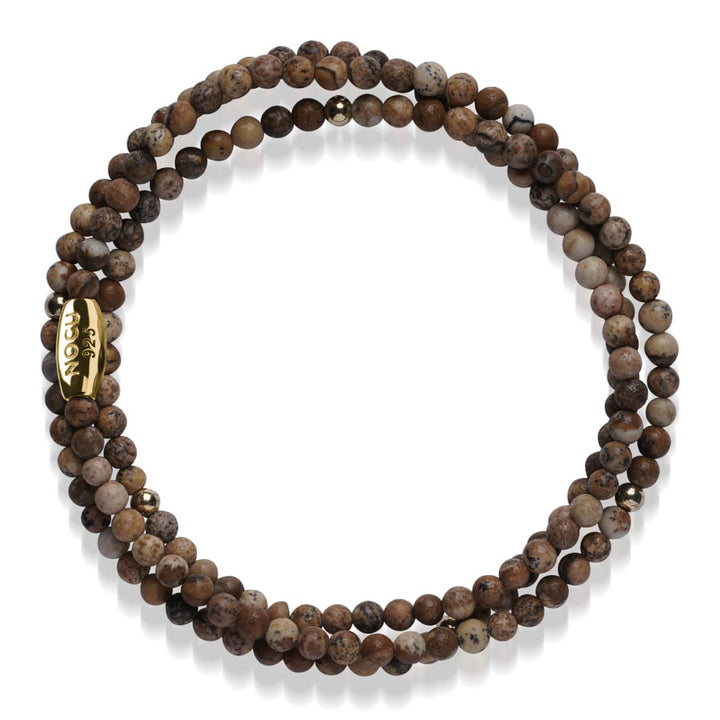 Picture Jasper | .925 Sterling Gold Vermeil | Gemstone Wrap