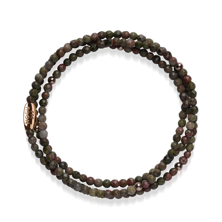 India Agate | .925 Sterling Rose Gold Vermeil | Gemstone Wrap