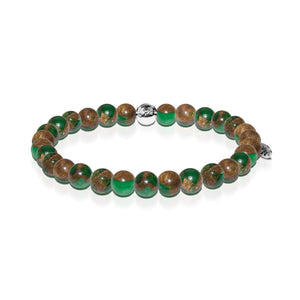 Calming | Silver Essence New Green Agate Bracelet Apps Save