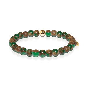 Calming | Gold Essence New Green Agate Bracelet Apps Save