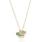 Cancer gold zodiac crystal emarald necklace