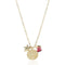 Capricorn gold zodiac crystal ruby necklace