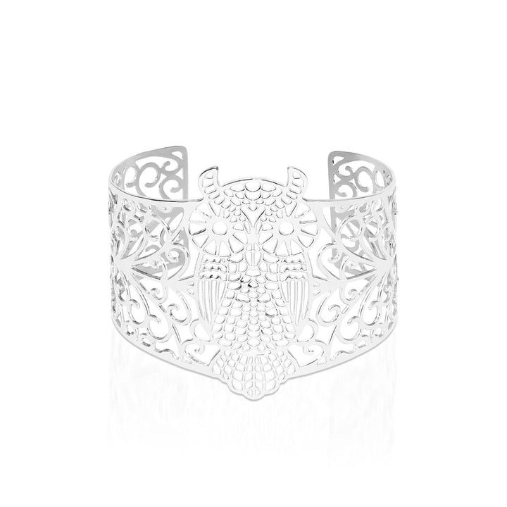 Silver | Owl | Laser Cut Cuff