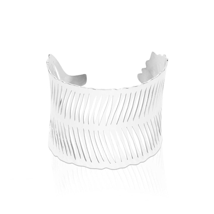 Silver | Palm Leaf | Laser Cut Cuff