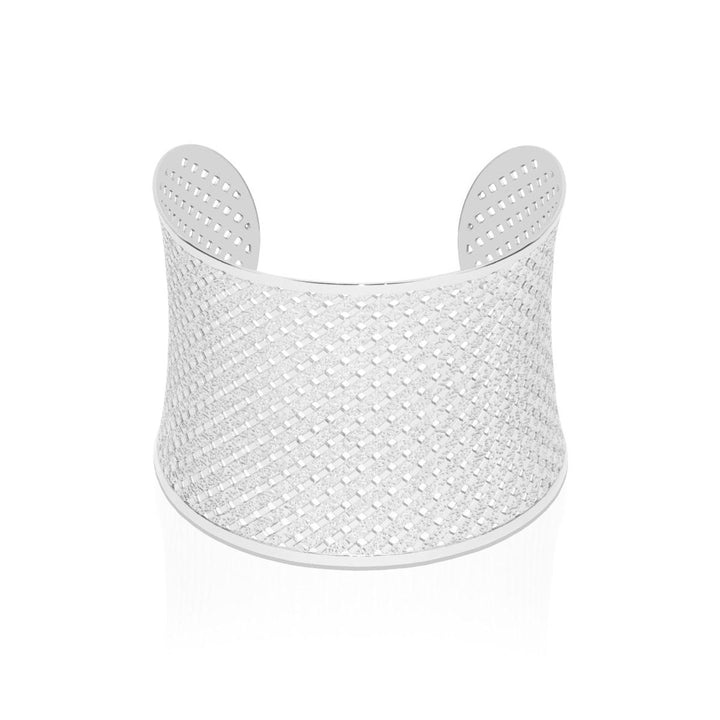 Silver | Metropolis | Laser Cut Cuff