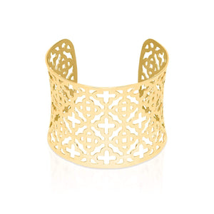 18k Gold | Clover | Laser Cut Cuff