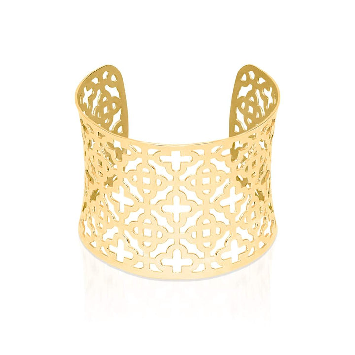 18k Gold | Clover | Laser Cut Cuff