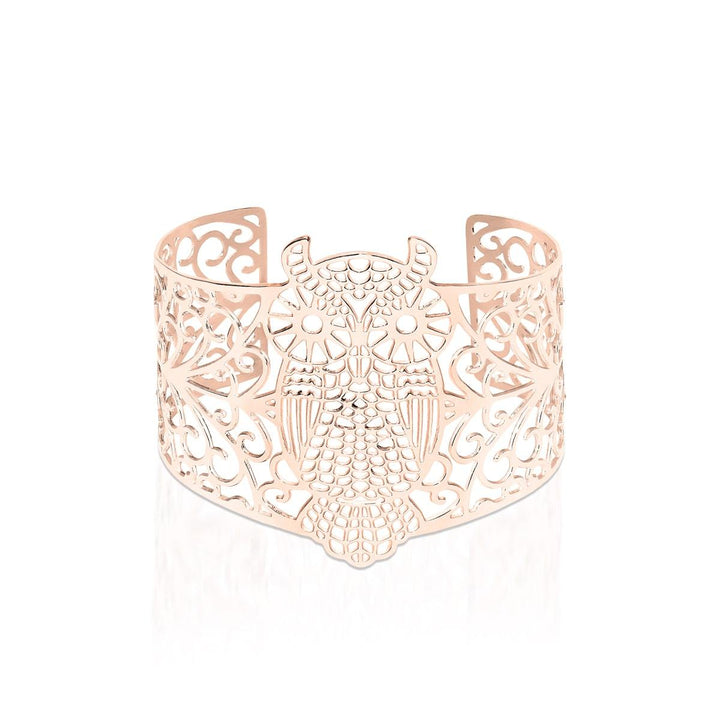 18k Rose Gold | Owl | Laser Cut Cuff