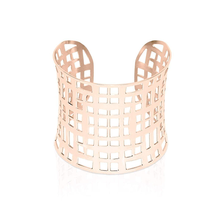 18k Rose Gold | Lattice | Laser Cut Cuff