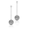 The GRID Drop Earrings | Platinum Sterling