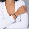 Serpentine | Blue Hematite x Gunmetal | Wave Bracelet