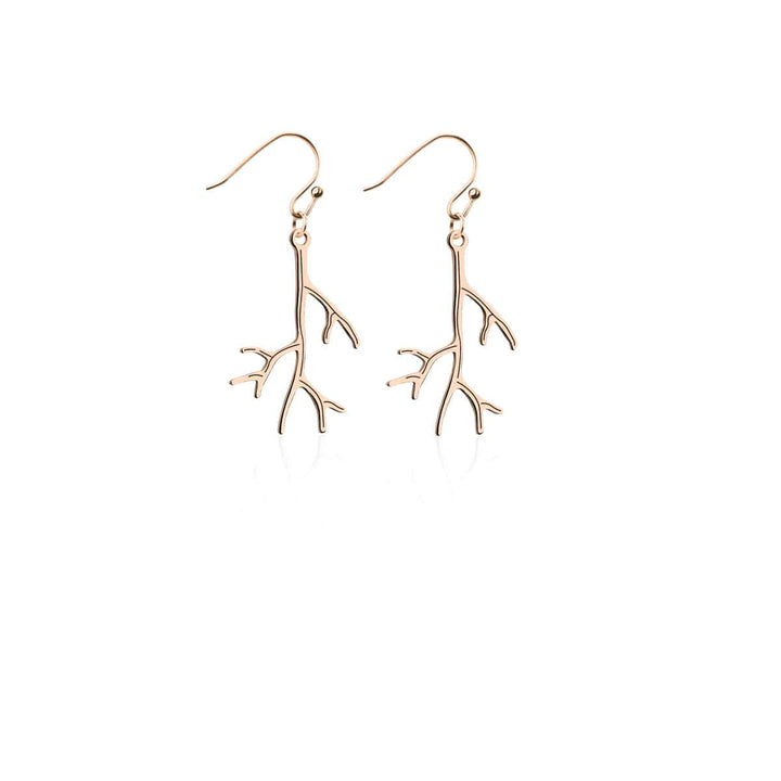 Coral | 18k Rose Gold | Gilded Earrings