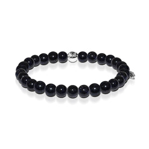 Energy | Silver Essence Blue Sand Stone Bracelet