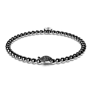 Tortuga | Onyx Steel | Crystal Sea Turtle Bracelet | Men's