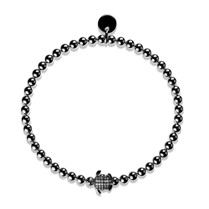 Tortuga | Onyx Steel | Crystal Sea Turtle Bracelet | Men's