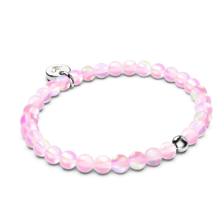 Pink | Silver | Mermaid Glass Bead Bracelet