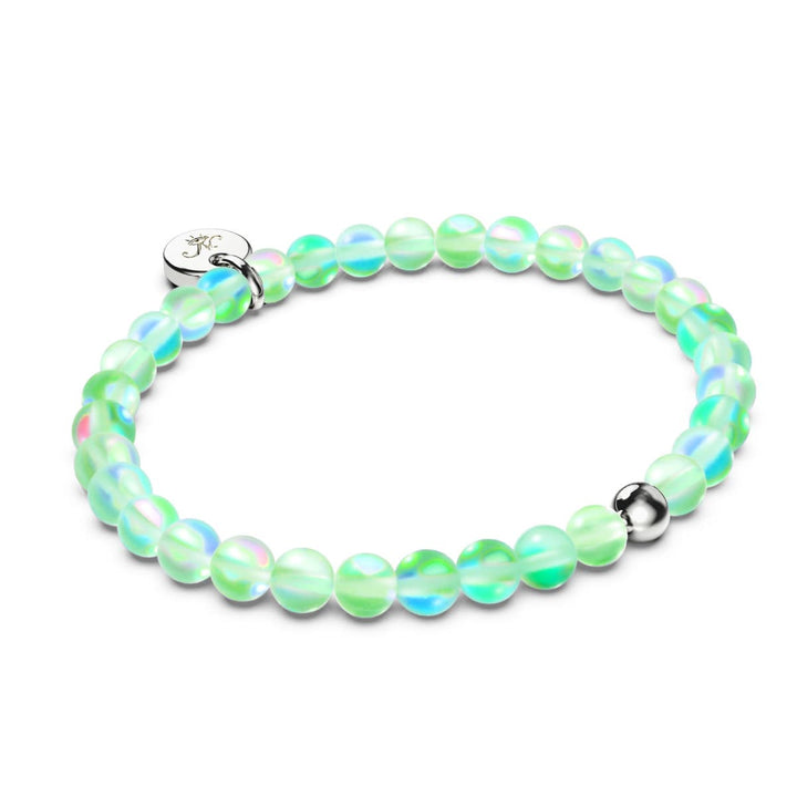 Emerald | .925 Sterling Silver | Mermaid Glass Bead Bracelet