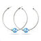Blue Nebula | Silver | Galaxy Glass Hoop Earrings