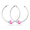 Pink Nebula | Silver | Galaxy Glass Hoop Earrings